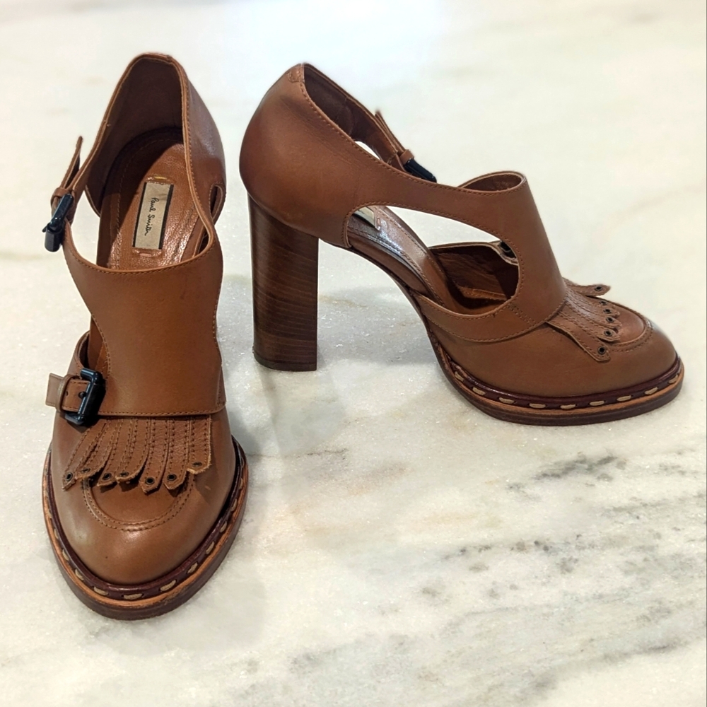 Paul Smith leather Oxford heels, size 38